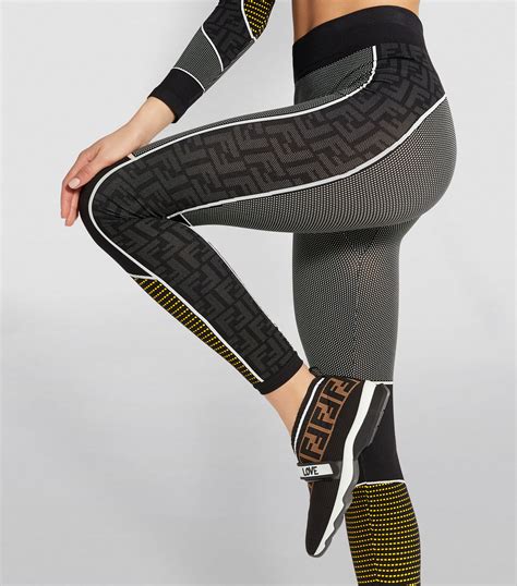 fendi leggings set|denim look leggings.